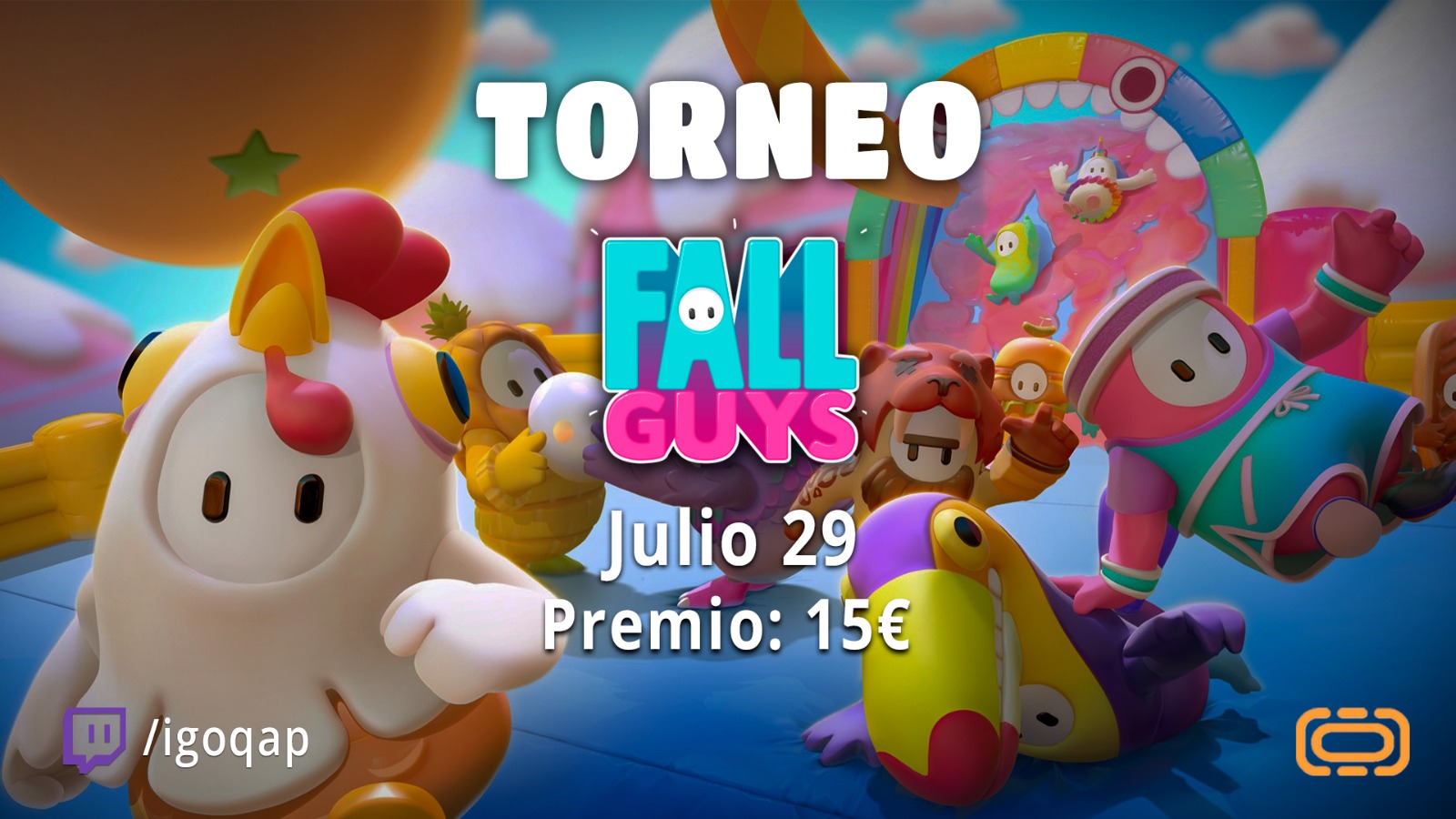 Torneo de fall guys streamers twitch